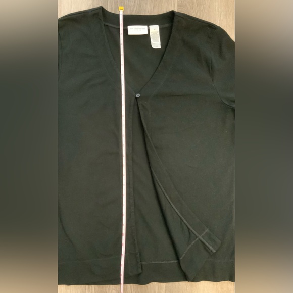 Liz Claiborne Two Piece Set-Black Cardigan and Skirt Size Large - Picture 8 of 11